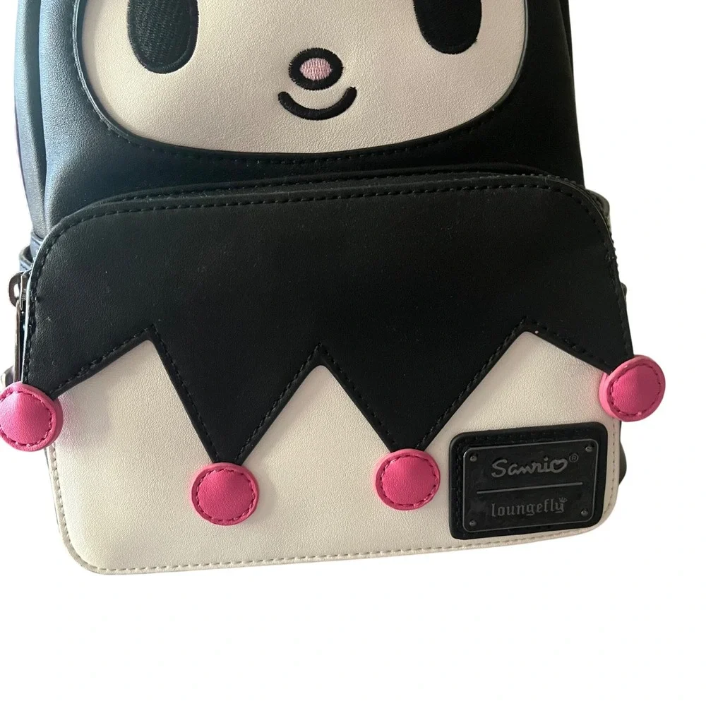 Loungefly Sanrio Kuromi Cosplay Mini Backpack Black Purple Skull‎ 3D Ears Tail